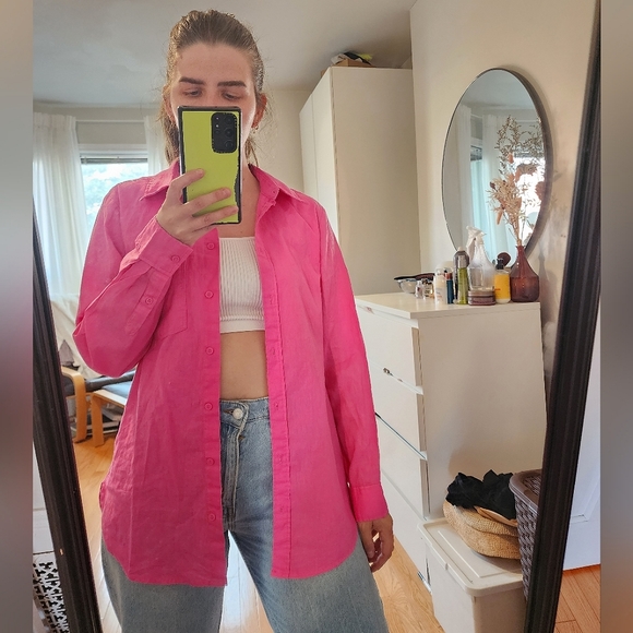 H&M Tops - BNWT H&M Linen-Blend Button Down Shirt